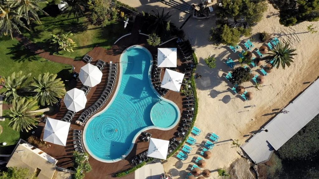 Son Caliu Spa & Oasis aerial view main pool
