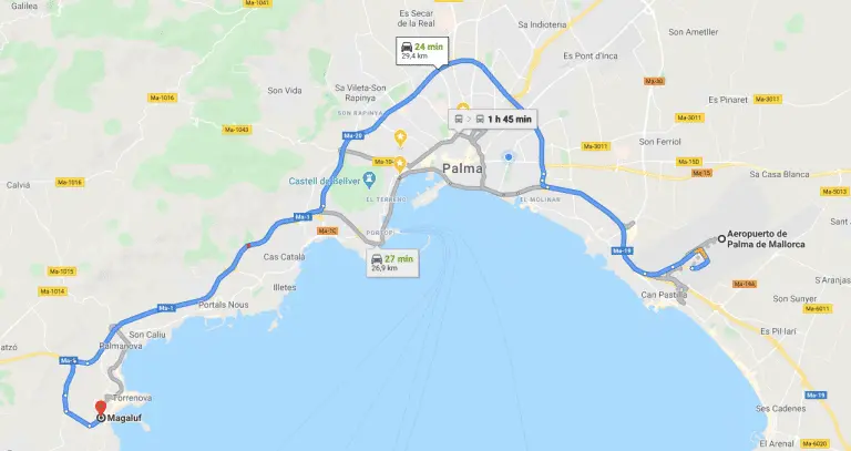 como llegar magaluf